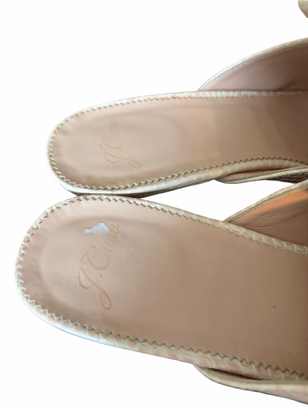 J. Crew Kiltie Academy Penny Loafer Leather Mules size 7 Sunwashed Pink - Picture 5 of 9